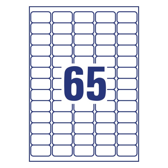 Pojedinačni list A4, Artikl: L7971-25, Naljepnice za duboko zamrzavanje, Format: 38,1 x 21,2 mm, 65 naljepnica/ark?