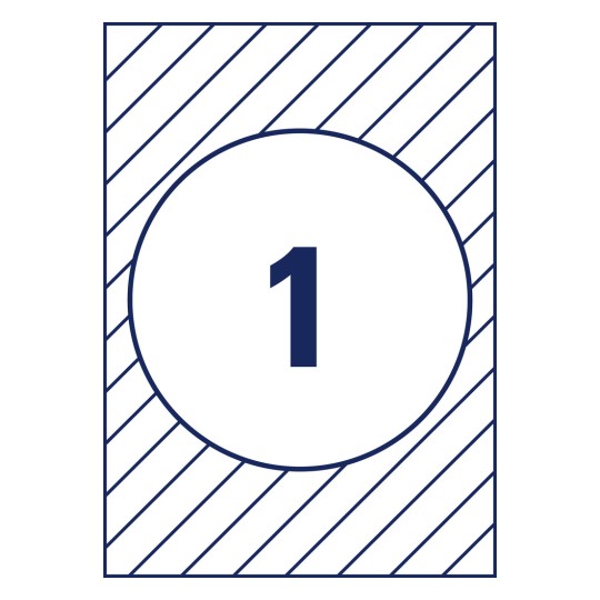 Stancrtež pojedinačnog lista A4, Artikal: L9003-10, naljepnice za stražnje staklo, format: ⌀ 200 mm, 1 naljepnica/ploča?