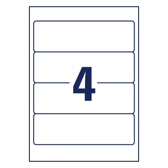Stanovanje pojedinačni list A4, Artikl: LR4761-10, reciklirana etiketa za fascikle, kućni ured, malo pakiranje, format: 61 x 192 mm, 4 etikete/list?