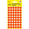 Slika pakiranja: Avery Zweckform šarene oznake, artikal: 3147, format: ⌀ 12 mm, sadržaj: 270 oznaka / 5 listova, 54 oznake/list.