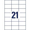 Izrezna crtež pojedinačni list A4, Artikal: 3652-10, Etikete, Kućni ured, Malo pakiranje, Format: 70 x 42,3 mm, 21 etiketa/list?