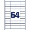 Tlocrt za bušenje pojedinačnih listova A4, Artikl: 3667, Univerzalne naljepnice, Format: 48,5 x 16,9 mm, 64 naljepnica/list?