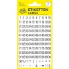 Slika pakiranja: Avery Zweckform Slova i brojevi, Artikl: 3721, Format: 85 x 160 mm, Sadržaj: 250 naljepnica / 2 lista, 125 naljepnica/ list?