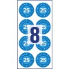 Slika pojedinačni list, Artikl: 6946-2025, Naljepnice za provjeru, Format: ⌀ 30 mm, 8 naljepnica za provjeru/list.