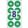 Slika pojedinačni list, Artikl: 6946-2026, naljepnice za ispitivanja, Format: ⌀ 30 mm, 8 naljepnica za ispitivanja/list?