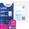 Avery XL kartonsko pakiranje držača bedževa s uzorkom bedža i velikim brojem 4?