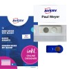 Avery paket pločica s imenom s magnetskim pločicama, umetkom i plavim pakiranjem?