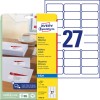 Slika pakiranja s listom naljepnica: Avery Zweckform Adresne etikete, Artikl: J4792-25, Format: 63,5 x 29,6 mm, Pogodno za: Inkjet, Sadržaj: 675 etiketa / 25 listova, 27 etiketa / list.