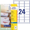 Slika pakiranja s listom naljepnica: Avery Zweckform Adresne naljepnice, Artikl: J8159-25, Format: 63,5 x 33,9 mm, Prikladno za ispis: Inkjet, Sadržaj: 600 naljepnica / 25 listova, 24 naljepnice/list?
