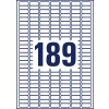 Nacrt probijanja pojedinačnog lista A4, Artikl: L4731REV-65, Univerzalne naljepnice, Format: 25,4 x 10 mm, 189 naljepnica/ark?
