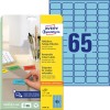 Slika pakiranja s listom naljepnica: Avery Zweckform Šarene naljepnice, uklonjive, Artikl: L4791-20, Format: 38,1 x 21,2 mm, Pogodno za: Inkjet, Laser crno-bijeli, Laserski u boji, Sadržaj: 1.300 naljepnica / 20 listova, 65 naljepnica/ list?