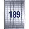 Stanzani crtež pojedinačnog lista A4, Članak: L6008-20, Naljepnice s natpisnom pločicom, Format: 25,4 x 10 mm, 189 naljepnica/Lista?