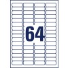 Izrezna nacrta pojedinačni list A4, Artikal: L6021REV-25, naljepnice za oznake, Format: 45,7 x 16,9 mm, 64 naljepnica/list?