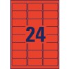 Izrezna crtež pojedinačnog lista A4, Artikl: L6034-20, Obojene etikete, odvojive, Format: 63,5 x 33,9 mm, 24 etiketa/list?