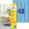 Pakiranje s listom naljepnica: Avery Zweckform obojene naljepnice, odvojive, artikl: L6039-20, format: 45,7 x 21,2 mm, pogodno za ispis: Inkjet, crno-bijeli laser, laserski pisač u boji, sadržaj: 960 naljepnica / 20 listova, 48 naljepnica/list.