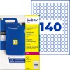 Avery paket robusnih etiketa sa slikom plavog kanistra i mrežom etiketa „140”?