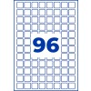 Plavim obrubom ocrtana mreža malih kvadrata s velikim plavim brojem 96 u sredini?