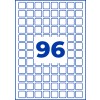 Veliki plavi broj 96 u sredini na bijeloj mreži zaobljenih kvadrata?