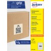 Kartonska kutija s kvadratnom naljepnicom s QR kodom i bočnom trakom ambalaže za Avery Ultragrip naljepnice?