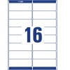 Crtanje izrezivanja pojedinačnih listova A4, Artikal: L7162-40, Adresne naljepnice, Format: 99,1 x 33,9 mm, 16 naljepnica/stranica.