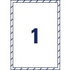 A4 pojedinačni list s izrezom, artikal: L9001-10, naljepnice za na staklo, format: 210 x 297 mm, 1 naljepnica/stranica?