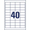 Crtanje štancanja pojedinačnih listova A4, Artikl: LR3657, Univerzalne reciklirane etikete, Format: 48,5 x 25,4 mm, 40 etiketa/ list?