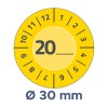 Slika prikazuje kružni brojčanik s brojevima u rasponu od 1 do 12 i istaknutim brojem 20 u sredini, označenim promjerom Ø 30 mm.