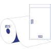 Crttež role i etikete, Artikl: TD8060-25, termodirektne otpremne etikete, Format: 103 x 199 mm, 350 etiketa/rola